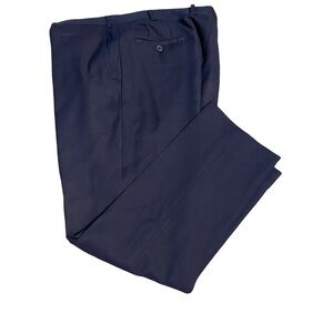 Men’s wool navy blue dress trousers navy blue